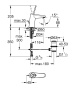 Смеситель для раковины GROHE Eurodisc Joy с донным клапаном, S-size, белая луна (23425LS0)