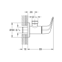 Угловой вентиль Grohe EuroPro 1/2", хром (22070001)
