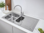 Мойка GROHE из нержавеющей стали с корзинчатым вентилем, оборачиваемая, K300 60 -S 97/50 1.5 (31564SD0)