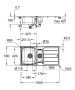 Мойка GROHE K500 с корзинчатым вентилем, нержавеющая сталь (31572SD1)