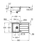 Мойка GROHE K500 45 -S 1.0 из нержавеющей стали, оборачиваемая, и смеситель для мойки GROHE Minta (31573SD1)