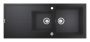Мойка GROHE K400 с 1,5 чашей, черный гранит (31643AP0)
