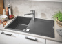 Мойка GROHE K500 с одной чашей, 860 x 500 мм, серый гранит (31644AT0)