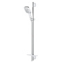 Душевой гарнитур GROHE Rainshower SmartActive 130 Cube с мыльницей, 3 режима струи, душевая штанга 900 мм, 9,5 л/мин, хром (26587000)