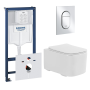 Комплект инсталляции GROHE Rapid SL NW0145/S с унитазом Aquatek КВАДРО AQ1515T-00 и сиденьем с микролифтом (NW0338)