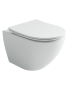 Подвесной унитаз Ceramicanova Метрополь безободковый, смыв Торнадо, белый (CN4002T)