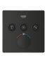 Внешняя часть термостата для душа GROHE Grohtherm SmartControl на 3 потребителя, матовый черный (291262430)