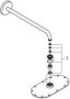 Верхний душ GROHE Rainshower Veris 300x150, 1 режим, 422 мм, белая луна (26170LS0)