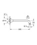 Душевой кронштейн GROHE Rainshower Grandera 285 мм, хром/золото (27986IG0)