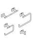 Набор аксессуаров GROHE Essentials Cube (4 предмета), холодный рассвет, матовый (40778GN1)