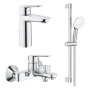 Готовый комплект для ванной комнаты GROHE BauEdge, хром (129670)
