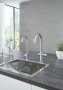 Комплект для кухни GROHE Red Duo с C-образным смесителем, бойлером L-Size и фильтром, хром (30079001)