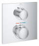 Внешняя часть термостата для душа GROHE Allure скрытого монтажа на 1 потребителя, квадратная, хром (19380002)