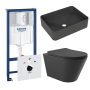 Комплект инсталляции GROHE Rapid SL 3 в 1 (NW0145/S) с унитазом Aqueduto CONE CONT2140 и раковиной Aqueduto ESPIRAL ESP0440 (NW0656)
