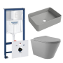 Комплект инсталляции GROHE Rapid SL 38772SH0 с унитазом Aqueduto CONE CONT2130 и раковиной Aqueduto ESPIRAL ESP0430 (NW0647)