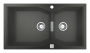 Мойка GROHE K700 с двумя чашами, 900 x 500 мм, серый гранит (31658AT0)