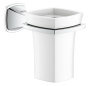 Стакан для зубных щеток Керамический, с держателем GROHE Grandera, хром (40626000)