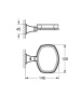 Мыльница керамическая GROHE Grandera с держателем, хром/золото (40628IG0)