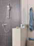 Душевой гарнитур GROHE Tempesta 100 с мыльницей, 2 режима струи, душевая штанга 600 мм, 5,7 л/мин, хром/белый (27926001)
