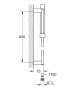 Душевой гарнитур GROHE Euphoria Cube Stick, 1 режим струи, душевая штанга 600 мм, 15 л/мин, хром (27936000)