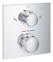 Внешняя часть термостата для душа GROHE Allure скрытого монтажа на 2 потребителя, квадратная, хром (29181002)