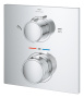 Внешняя часть термостата для душа GROHE Allure скрытого монтажа на 2 потребителя, квадратная, хром (29181002)