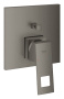 Внешняя часть смесителя для ванны GROHE Eurocube с переключателем на 2 положения, темный графит матовый (24062AL0)