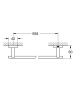 Держатель для полотенца GROHE Essentials Cube 600 мм, темный графит матовый (40509AL1)