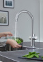 Комплект для кухни GROHE Red Duo с C-образным смесителем, бойлером M-Size и фильтром, хром (30083001)