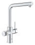 Смеситель для кухонной мойки GROHE Blue Pure Minta с функцией фильтрации, без фильтра в комплекте, хром (30588000)