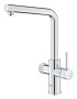 Смеситель для кухонной мойки GROHE Blue Pure Minta с функцией фильтрации, без фильтра в комплекте, хром (30588000)