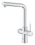 Смеситель для кухонной мойки GROHE Blue Pure Minta с функцией фильтрации, без фильтра в комплекте, хром (30588000)
