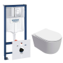 Комплект инсталляции GROHE Rapid SL 38775001 с унитазом AQUAme AQM2012 и сиденьем с микролифтом, смыв Quiet (NW0315)