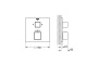 Внешняя часть термостата для душа GROHE Grohtherm Cube на 2 потребителя, темный графит матовый (24154AL0)