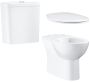 Унитаз напольный безободковый GROHE Bau Ceramic с бачком и сиденьем c микролифтом, альпин-белый (NW0076)