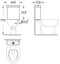 Унитаз напольный безободковый GROHE Bau Ceramic с бачком и сиденьем c микролифтом, альпин-белый (NW0076)