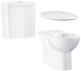 Унитаз напольный GROHE Bau Ceramic с бачком и сиденьем с микролифтом, альпин-белый (NW0077)