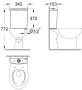 Унитаз напольный GROHE Bau Ceramic с бачком и сиденьем с микролифтом, альпин-белый (NW0077)