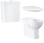 Унитаз напольный GROHE Bau Ceramic с бачком и сиденьем c микролифтом, альпин-белый (NW0078)