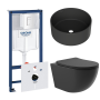 Комплект инсталляции GROHE Rapid SL 38772SH0 с унитазом Aqueduto OVO OVOT2140 и раковиной Aqueduto ESPIRAL D400 ESP0140 (NW0604)