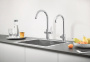 Комплект для кухни GROHE Red Mono с C-образным вентилем, бойлером M-Size и фильтром, хром (30085001)