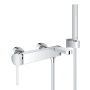 Смеситель для ванны GROHE Plus с душевым гарнитуром, хром (33547003)