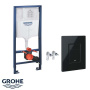 Комплект инсталляции GROHE Rapid SL 3 в 1 для подвесного унитаза, черный глянец (39940000)