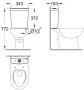 Унитаз напольный GROHE Bau Ceramic с бачком и сиденьем c микролифтом, альпин-белый (NW0080)