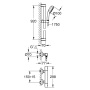 Термостат для душа GROHE Grohtherm 800 Cosmopolitan с душевым гарнитуром, хром (34769000)