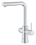 Смеситель для кухонной мойки GROHE Blue Pure Minta с функцией фильтрации, без фильтра в комплекте, хром (30590000)