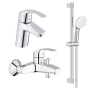Готовый комплект для ванной комнаты GROHE Tempesta, хром (NB0007)