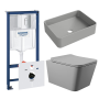 Комплект инсталляции GROHE Rapid SL 3 в 1 (NW0145/S) с унитазом Aqueduto MACIO MACT2130 и раковиной Aqueduto ESPIRAL ESP0430 (NW0654)