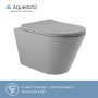 Унитаз подвесной Aqueduto CONE 525*360 безободковый, сиденье с микролифтом, серый матовый (CONT2130)