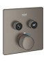 Внешняя часть термостата для душа GROHE Grohtherm SmartControl на 2 потребителя, сатиновый графит (29124MG0)